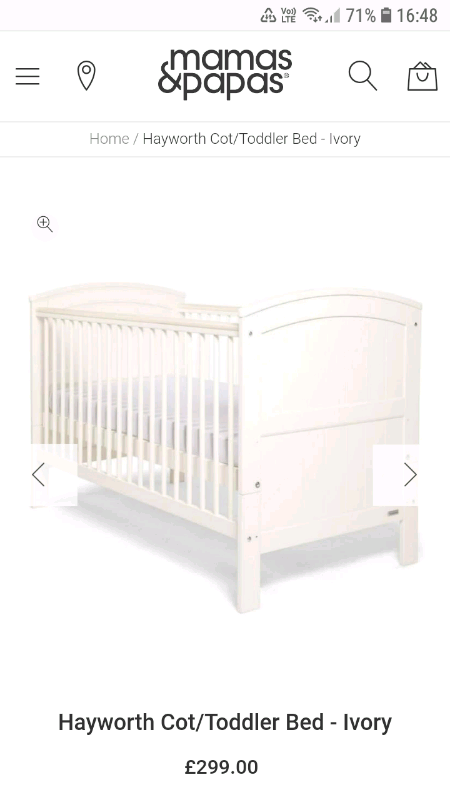mamas and papas hayworth cot bed